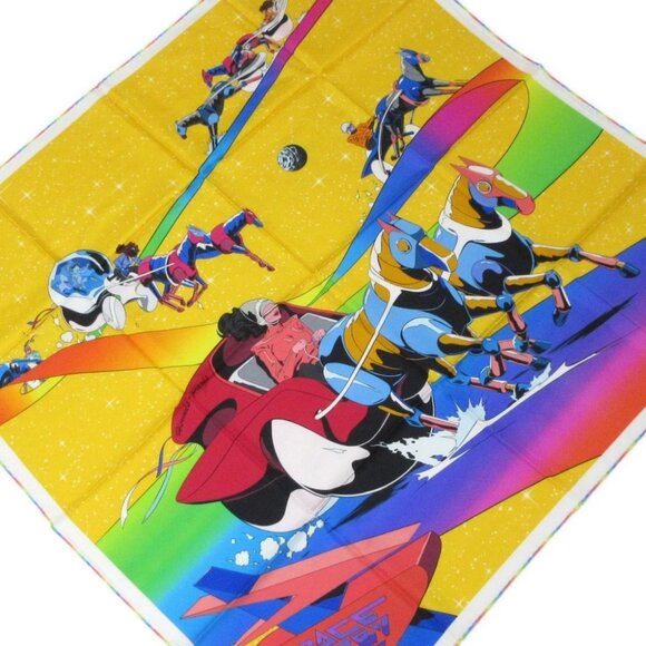 HERMES Carre 90 - Yellow Blue Multi Scarf - Picture 1 of 4